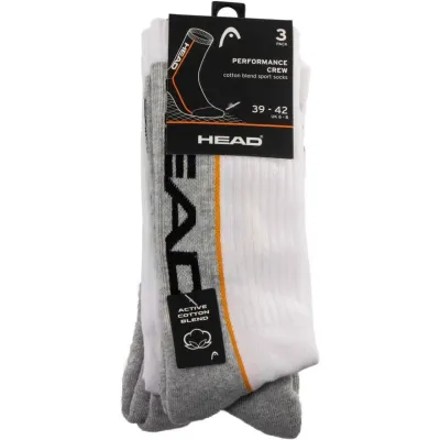 Шкарпетки Head Performance Short Crew 3-pack 35-38 white/gray 781010001-062 - 2 - Robinzon.ua