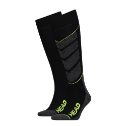Шкарпетки Head Unisex Ski V-Shape Kneehigh 2-pack Жовтий; Сірий; Чорний 35-38 (791004001-817) - Robinzon.ua