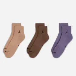 Шкарпетки  Nike U J ED CUSH POLY ANKLE 3PR 144 бежевый, коричневый, фиолетовый Уни 38-42 DX9655-905 38-42 - Robinzon.ua