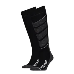 Шкарпетки Head Unisex Ski V-Shape Kneehigh 2-pack Сірий; Чорний 31-34 (791004001-213) - Robinzon.ua