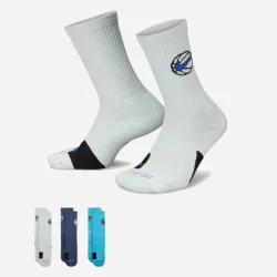 Чоловічі Шкарпетки Nike U NK ED CREW BBALL 3PR 144 світло-голубий, синій, бірюзовий Уні 42-46 DA2123-900 42-46 - Robinzon.ua