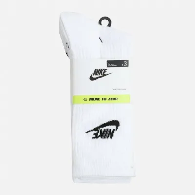 Набір шкарпеток Nike Everyday Essential Білий 3 пари (34-38) S (DX5025-100) - 4 - Robinzon.ua