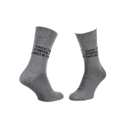Шкарпетки Star Wars May The Force Be With You 1-pack 39-42 light gray 93154262-3 - Robinzon.ua