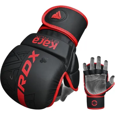 Рукавиці для ММА RDX F6 KARA Matte Red Plus S/M (капа у комплекті) - 4 - Robinzon.ua