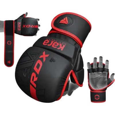 Рукавиці для ММА RDX F6 KARA Matte Red Plus S/M (капа у комплекті) - 2 - Robinzon.ua