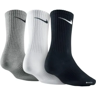 Чоловічі Шкарпетки Nike U NK PERF LTWT CREW 3PR Чорний, Білий, Сірий L (42-46) (SX4704-901 42-46) - 1 - Robinzon.ua
