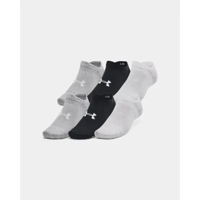 Шкарпетки UA Essential No Show 6pk Білий, Сірий, Чорний M (1382611-002 M) - Robinzon.ua