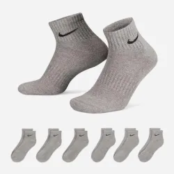 Чоловічі Шкарпетки Nike U NK EVERYDAY CSH ANKL 6PR 132 Сірий 42-46 (SX7669-064 42-46) - Robinzon.ua