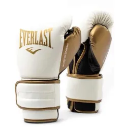 Боксерские перчатки  Everlast POWERLOCK 2R TRAINING GLOVE белый, золотой Уни 14 унций P00003050 - Robinzon.ua