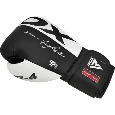 Боксерские перчатки RDX F4 Boxing Sparring Gloves Hook&amp;Loop WHITE/BLACK 14 унций (капа в комплекте) - 2 - Robinzon.ua