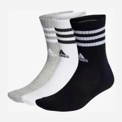 Шкарпетки Adidas 3S C SPW CRW 3P білий, сірий, чорний Уні M (40-42) IC1323 40-42 - Robinzon.ua