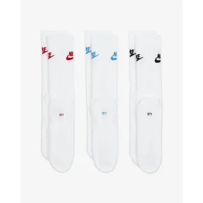Носки Nike Nsw Everyday Essential Cr 3-pack 34-38 white/multicolor DX5025-911 - 1 - Robinzon.ua