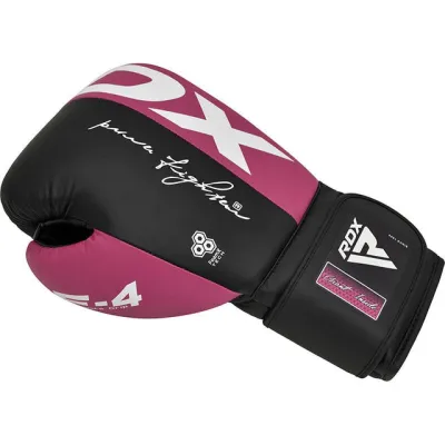 Боксерські рукавиці RDX REX F4 PINK/BLACK-10 унцій (капа в комплекті) - 3 - Robinzon.ua