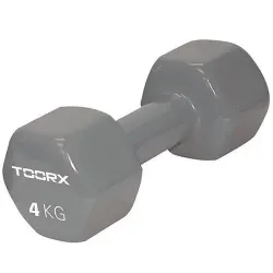 Гантель для фітнесу Toorx Vinyl Сірий 4 кг (930993) - Robinzon.ua
