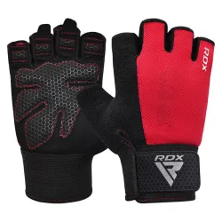 Рукавички для фітнесу RDX W1 HALF RED PLUS-XL - Robinzon.ua