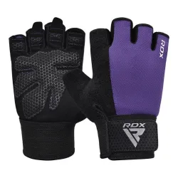 Перчатки для фитнеса RDX W1 Half Purple Plus S - Robinzon.ua