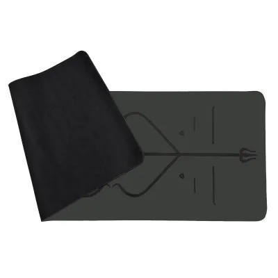 Килимок для йоги професійний EasyFit Pro каучук 5 мм Чорний - 2 - Robinzon.ua