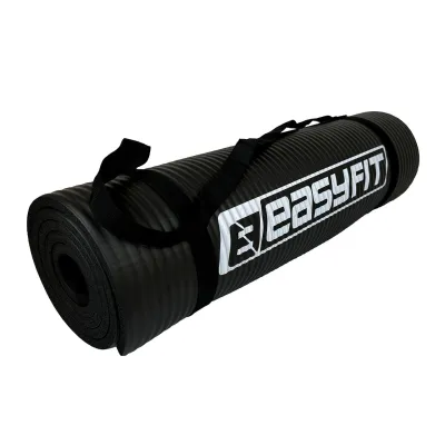 Килимок для фітнесу та йоги EasyFit NBR 10 мм Чорний - 2 - Robinzon.ua