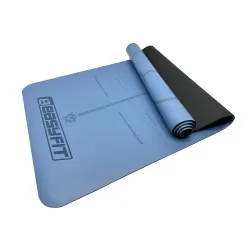 Килимок для йоги професійний EasyFit Pro каучук 5 мм Блакитний - Robinzon.ua