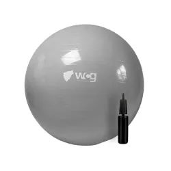 Фітбол (м'яч для фітнесу) 75 см WCG Anti-Burst навантаження 250 кг сірий + насос Фітболи - Robinzon.ua