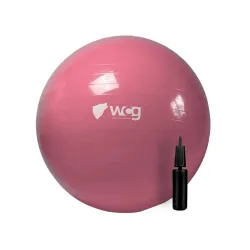 Фітбол (м'яч для фітнесу) 65 см WCG Anti-Burst навантаження 250 кг персик + насос Фітболи - Robinzon.ua