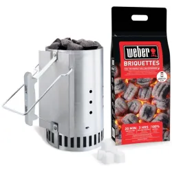 Набір для розпалювання гриля Weber (Стартер, Бруски, Брикети) 17631 - Robinzon.ua