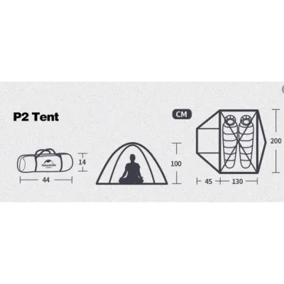 Двухместная палатка Naturehike P-Series темно-зеленая NH18Z022-P. - Robinzon.ua