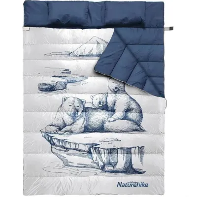 Двухместный спальник с подушками Naturehike “Белый медведь” синий (NH19S016-D). Двухместный спальник с подушками Naturehike “Белый медведь” синий (NH19S016-D). - Robinzon.ua