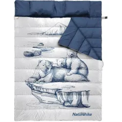 Двухместный спальник с подушками Naturehike &ldquo;Белый медведь&rdquo; синий (NH19S016-D). - Robinzon.ua