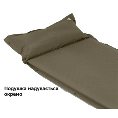Самонадувной коврик одноместный с подушкой Naturehike темно-зеленый CNK2300DZ014 - 3 - Robinzon.ua