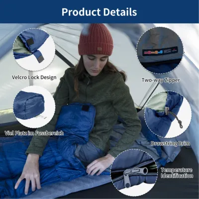 Спальник Naturehike MJ300 CNK2300SD014, темно-блакитний - 2 - Robinzon.ua