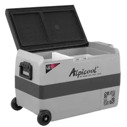Компресорний автохолодильник Alpicool T50 (LG) (двокамерний, 50 літрів). Режим роботи до -20℃. Живлення 12, 24, 220 вольт - Robinzon.ua