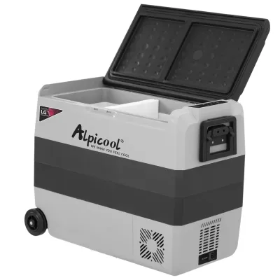 Компресорний автохолодильник Alpicool T60 (LG) (двокамерний, 60 літрів). Охолодження до -20℃. Живлення 12, 24, 220 вольт - 6 - Robinzon.ua
