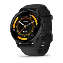 Смарт-годинник Garmin Venu 3, безель з нержавіючої сталі, чорний корпус, силіконовий ремінець - Robinzon.ua