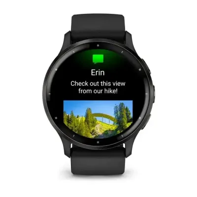 Смарт-часы Garmin Venu 3, безель из нержавеющей стали, черный корпус, силиконовый ремешок - 3 - Robinzon.ua