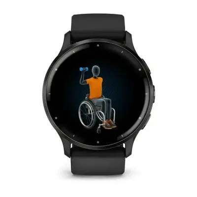 Смарт-часы Garmin Venu 3, безель из нержавеющей стали, черный корпус, силиконовый ремешок - 5 - Robinzon.ua