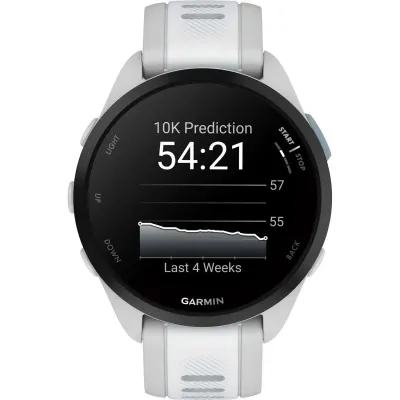 Смарт-годинник Garmin Forerunner 165, силіконовий ремінець кольору туманно-сірий/білий камінь - 4 - Robinzon.ua