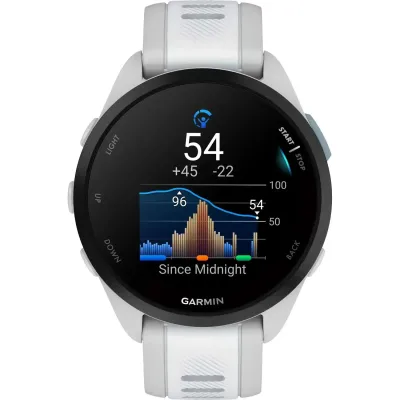 Смарт-годинник Garmin Forerunner 165, силіконовий ремінець кольору туманно-сірий/білий камінь - 3 - Robinzon.ua