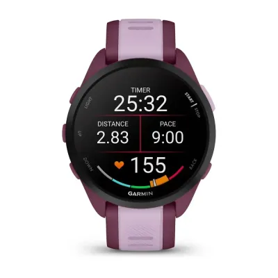 Смарт-годинник Garmin Forerunner 165 Music, силіконовий ремінець ягідно-бузковий - 8 - Robinzon.ua