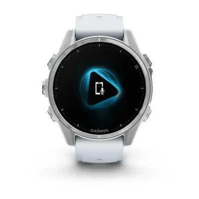 Смарт-годинник Garmin Fenix 8 – 43 мм, AMOLED, сріблястий із силіконовим ремінцем кольору білий камінь - 3 - Robinzon.ua