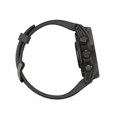 Смарт-годинник Garmin Fenix 8 – 43 мм, AMOLED Sapphire, титан з DLC-покриттям Carbon Gray та силіконовим ремінцем чорного/сірого кольору - 4 - Robinzon.ua