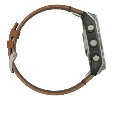 Смарт-годинник Garmin Fenix 8 – 51 мм, AMOLED Sapphire, титан з DLC-покриттям Carbon Gray та каштановим шкіряним ремінцем - 5 - Robinzon.ua