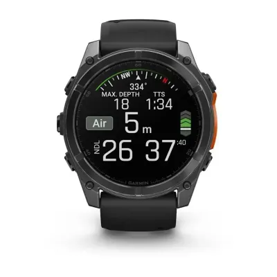 Смарт-годинник Garmin Fenix 8 – 51 мм, AMOLED, сланцево-сірий з чорним силіконовим ремінцем - 7 - Robinzon.ua