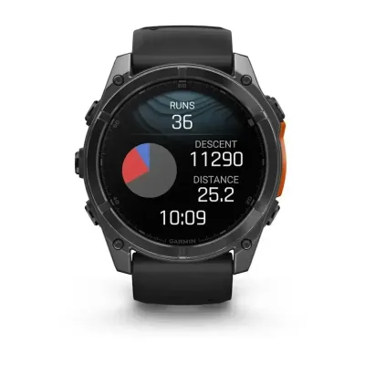 Смарт-годинник Garmin Fenix 8 – 51 мм, AMOLED, сланцево-сірий з чорним силіконовим ремінцем - 6 - Robinzon.ua