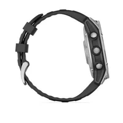 Смарт-годинник Garmin Fenix E – 47 мм, AMOLED, нержавіюча сталь з чорним силіконовим ремінцем - 7 - Robinzon.ua