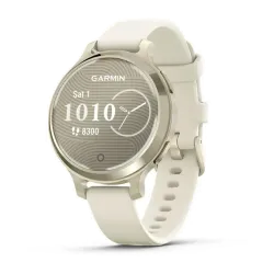 Смарт-годинник Garmin Lily 2 Active у кольорі місячне золото із силіконовим ремінцем кольору слонової кістки - Robinzon.ua