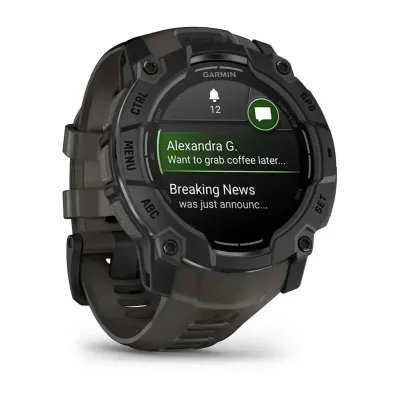 Смарт-часы Garmin Instinct 3 (50 мм) AMOLED черные/угольные - 2 - Robinzon.ua