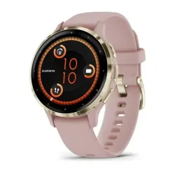 Смарт-годинник Garmin Venu 3s, сталевий золотистий безель з корпусом кольору запорошеної троянди та силіконовим ремінцем - Robinzon.ua