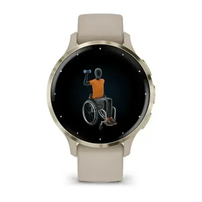 Смарт-годинник Garmin Venu 3s, сталевий золотистий безель з корпусом французького сірого кольору та силіконовим ремінцем - 5 - Robinzon.ua