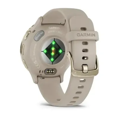Смарт-годинник Garmin Venu 3s, сталевий золотистий безель з корпусом французького сірого кольору та силіконовим ремінцем - 6 - Robinzon.ua